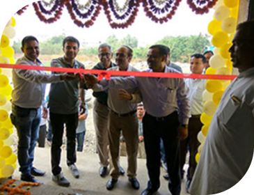 Aries Agro people having ribbon cut event