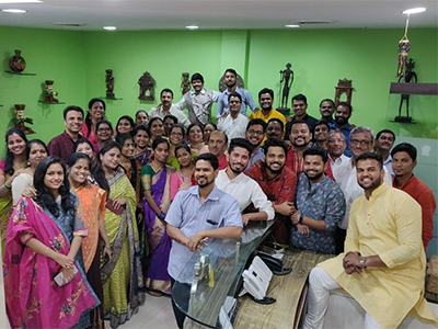 Aries Agro People attending Diwali at HO 2018